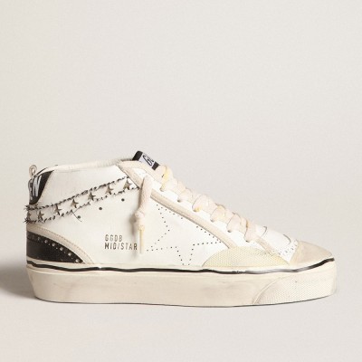 Golden Goose Hi Mid Star Sneakers LAB With Perforated Star And Flash With Cut-out Stars