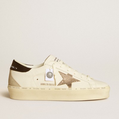 Golden Goose Hi Star Sneakers LTD With Swarovski Crystal Star And Black Leather Heel Tab