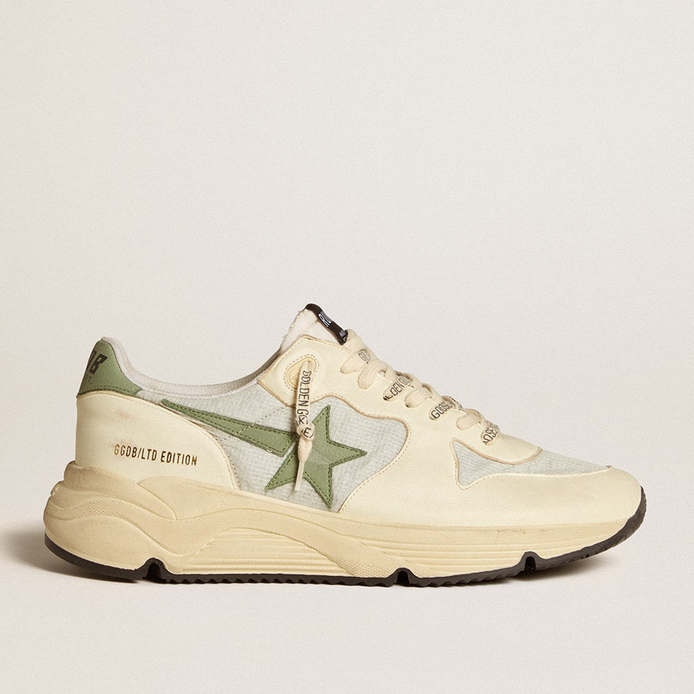 Golden Goose Running Sole Shoes LTD In Nylon And Nappa With Nubuck Star And Heel Tab