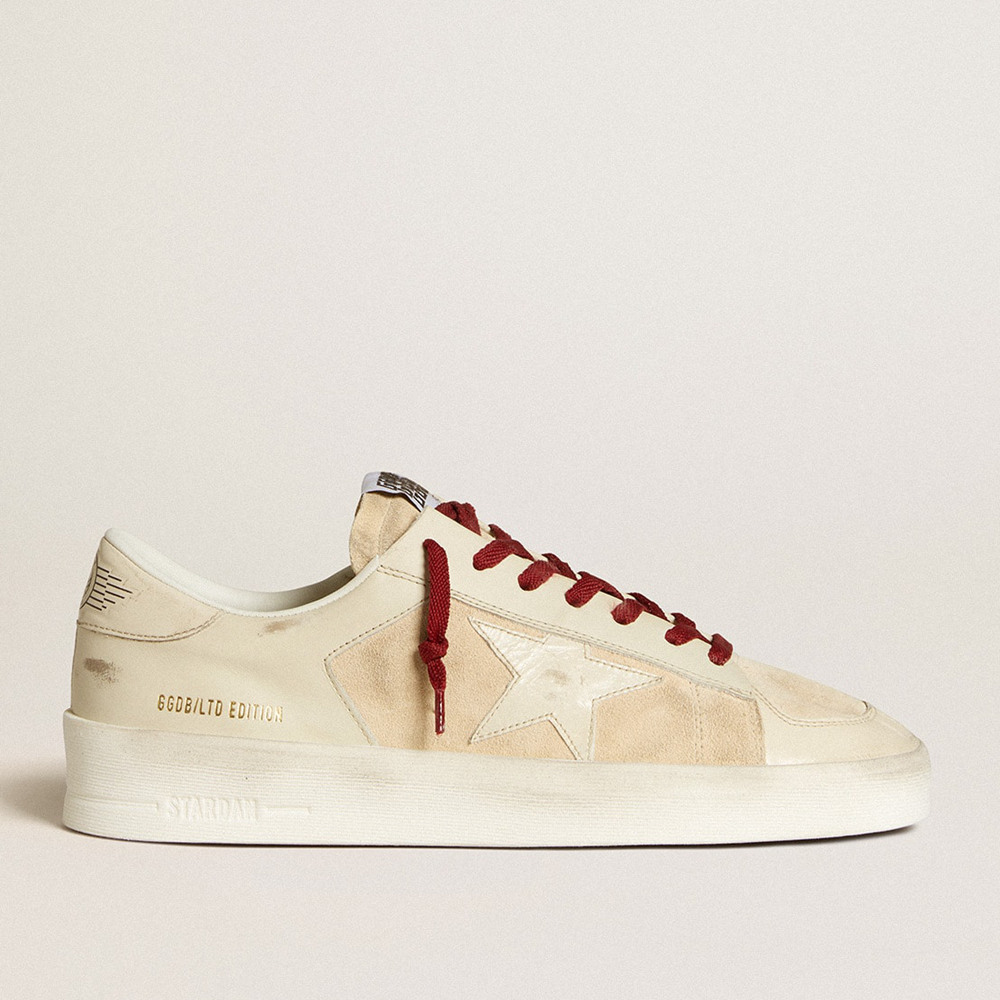 Golden Goose Stardan Sneakers LTD In Suede With Patent White Leather Star And Heel Tab