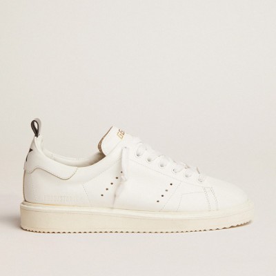 Golden Goose Starter Sneakers In Leather With Star On The Heel Tab