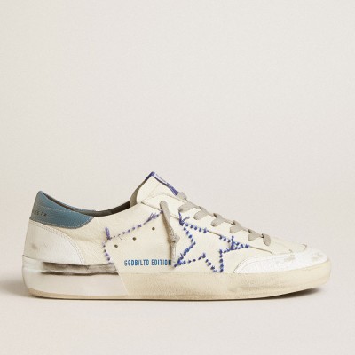 Golden Goose Super-Star Sneakers LTD In Nappa With Embroidered Star And Leather Heel Tab