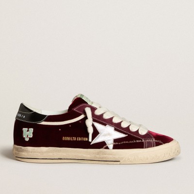 Golden Goose Super-Star Sneakers LTD In Velvet With Metallic Leather Star And Heel Tab