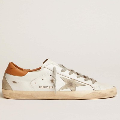 Golden Goose Super-Star Sneakers Sneakers With Suede Star And Brown Heel Tab