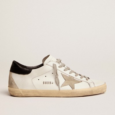 Golden Goose Super-Star Sneakers With Black Heel Tab And Metal Stud Lettering