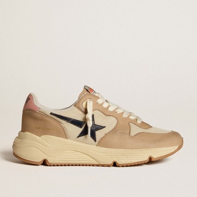 Golden Goose Running Sole Shoes LTD In Nylon And Nubuck With Leather Star And Heel Tab