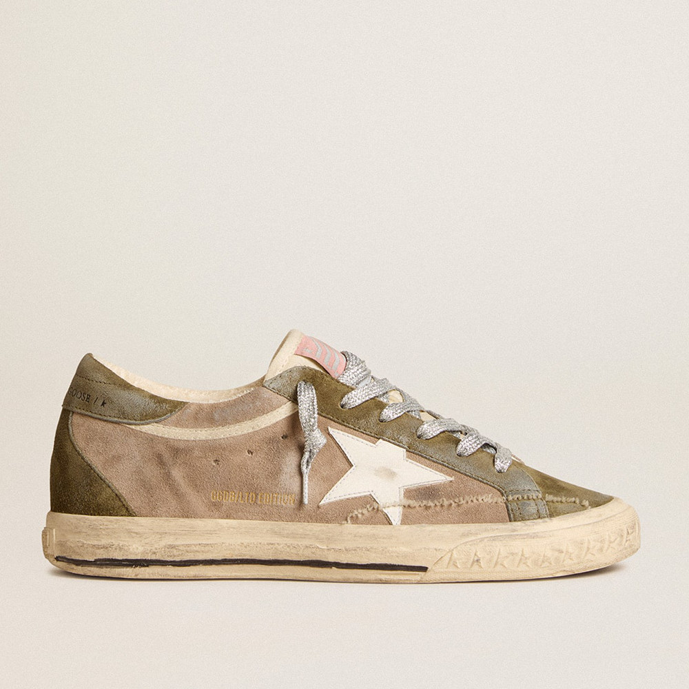 Golden Goose Super-Star Sneakers LTD In Dove-gray Suede With Leather Star And Suede Heel Tab