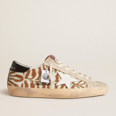 Golden Goose Super-Star Sneakers LTD In Zebra-effect Swarovski With A White Leather Star