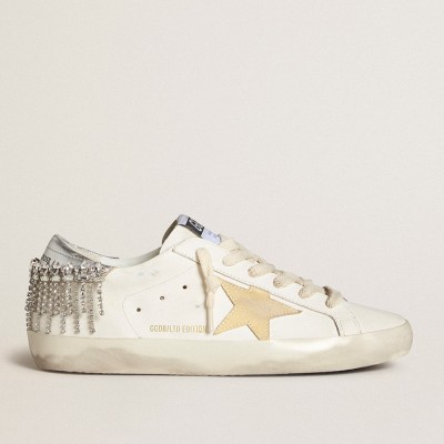 Golden Goose Super-Star Sneakers LTD With Suede Star And Leather Heel Tab With Crystals