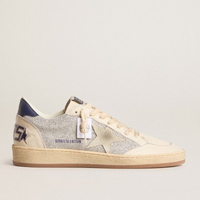 Golden Goose Ball Star Sneakers LTD In Swarovski Crystals And Leather With White Suede Star