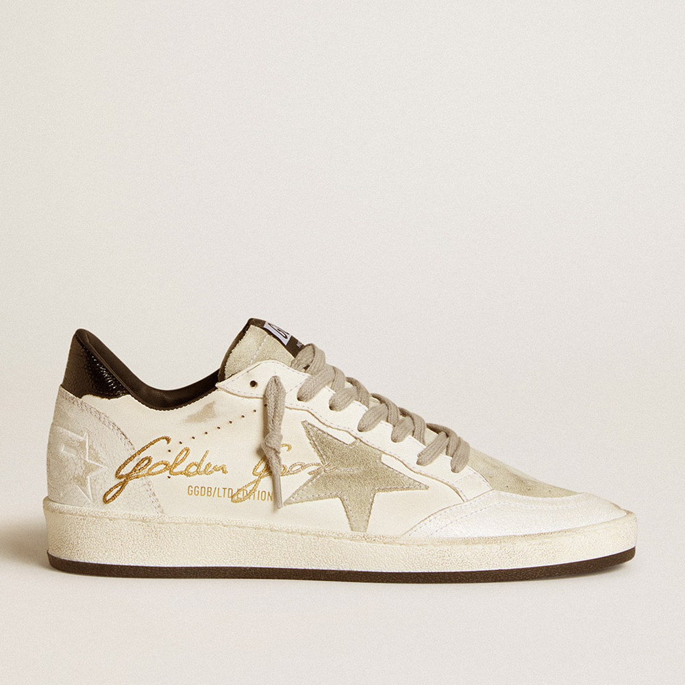 Golden Goose Ball Star Sneakers LTD With Suede Star And Textured Leather Heel Tab