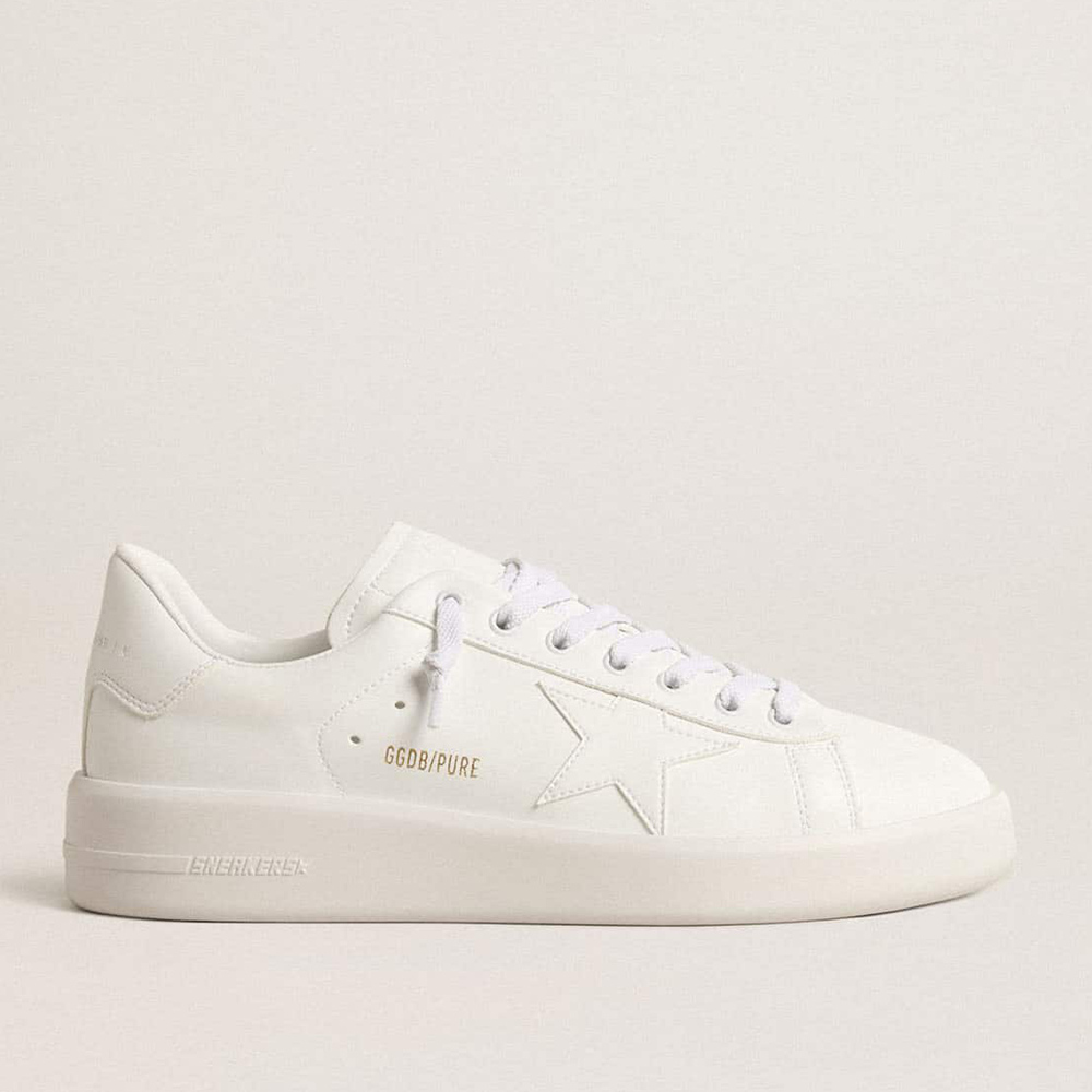 Golden Goose Bio-based Purestar Sneakers With White Star And Heel Tab