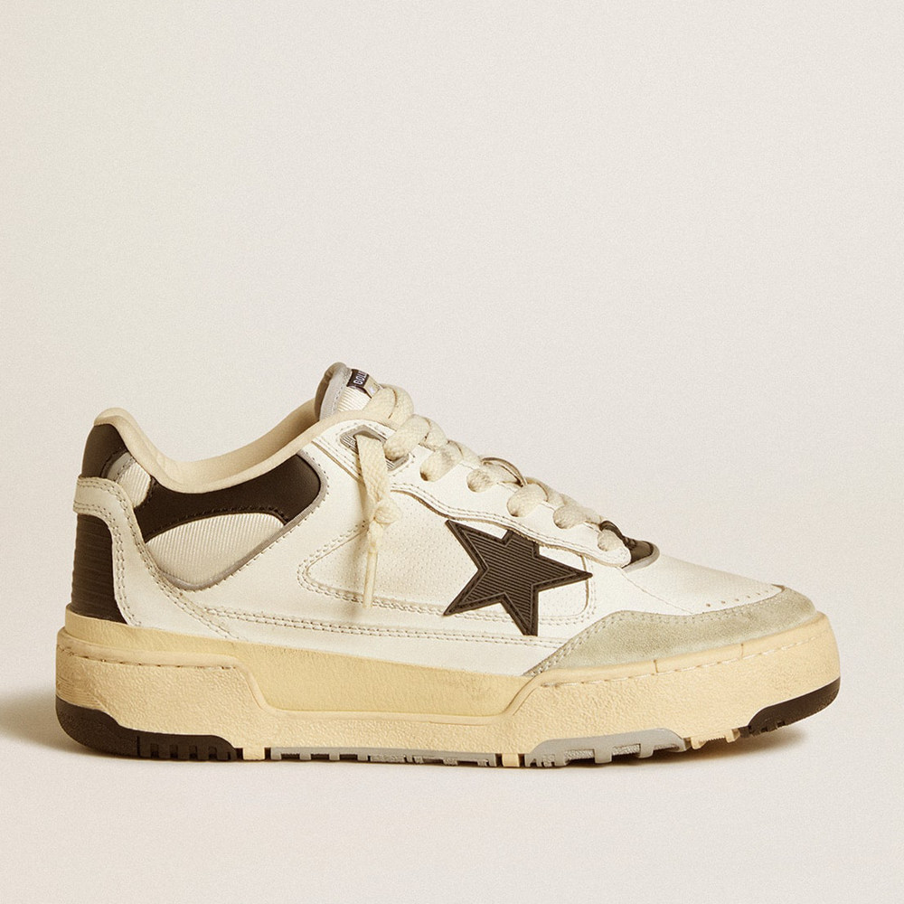 Golden Goose Forty2 Sneakers With Black Star And Black Leather Heel Tab