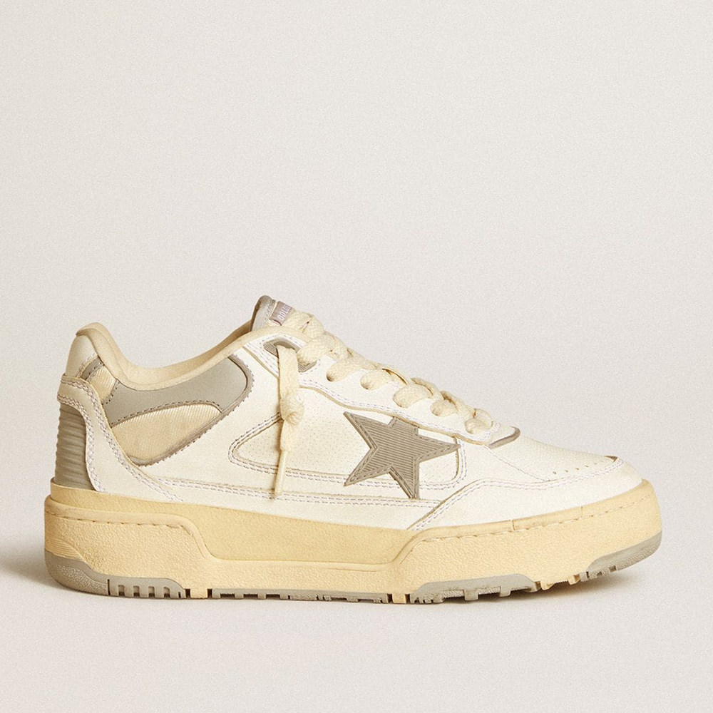 Golden Goose Forty2 Sneakers With Grey Star And White Leather Heel Tab