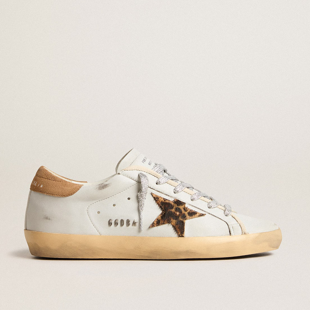 Golden Goose Super-Star Sneakers In Nappa Leather With Pony Skin Star And Suede Heel Tab