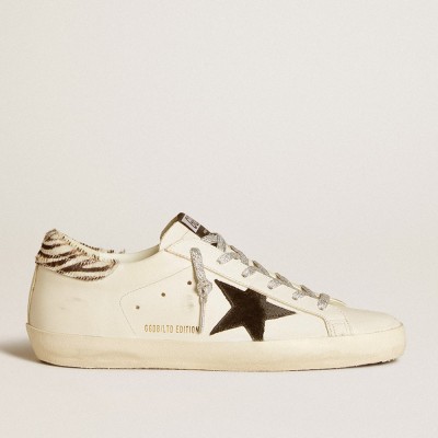 Golden Goose Super-Star Sneakers With Suede Star And In Pony Skin Heel Tab