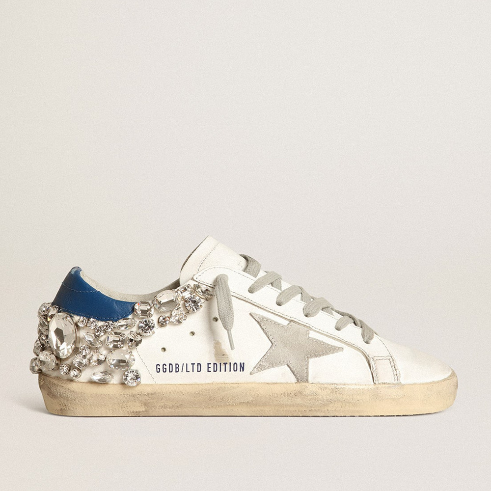 Golden Goose Super-Star Sneakers With Swarovski Stone Decoration